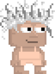 A player wearing the Crazy Zombie Hair