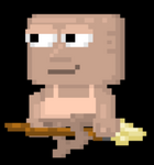 A player wearing the Riding Broomstick