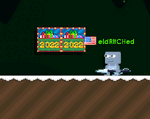 A player wearing the Icicle Lance
