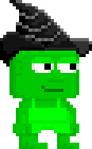 A player wearing the Bad Witch's Hat.