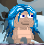 A player wearing the Soulforge Hair