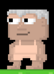 A player wearing the Distinguished Grey Hair.