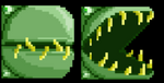 The Googly-Woogly Glooberhellifreakilisticexpialigrossness Verdant Teeth in both open and closed position