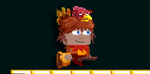 A player with a Riding Bell equipped.