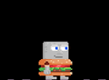 A player wearing the Burger Suit
