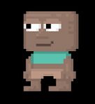A player wearing the Much-Too-Small Aqua Shirt