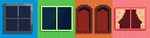 Four different textures of the Pueblock Window.