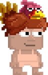 A player wearing the Turkey Hat.