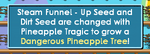 The message that appears when a Dangerous Pineapple Tree has been spliced