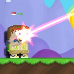 A player equipping the Death Ray