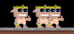 A player wearing Crown of Duplication and Gemini Ring