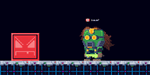 A player with the wearable weapon of Space Dog equipped