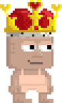 A player wearing the Heartking's Crown.