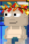 A player wearing the Dried Leaf Crown