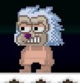 A player with the Abominable Snowman Mask equipped.