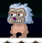 A player with the Abominable Snowman Mask equipped.