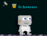 A player wearing the Carrot Earring