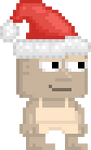 A player wearing the Santa Hat