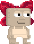 A player wearing the Bow Hair Clip.
