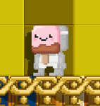 A player wearing the Happy Popsicle Mask.