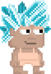 A player wearing the Ice Shard Hair.