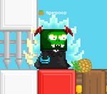 A player with the Super Pineapple Magic mod