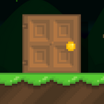 A Door placed on the top of a Dirt