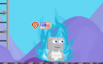 A player wearing the Eldritch Flame Aura