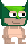 A player wearing the Crimefighter Mask - Emerald