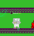 A player doing the /dance and /dab commands while equipping Dabstep Low Top Sneakers