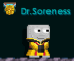 A player wearing the Emperor's New Robes
