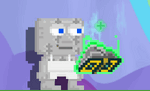 A player wearing a Healing Tome