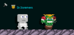 A player punching the Cactus Pot Block