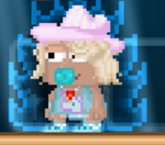 A player with Blue Aura equipped