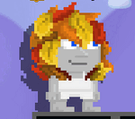 A player wearing the Harvest Hood-ini