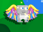 A player wearing the Stained Glass Heartwings