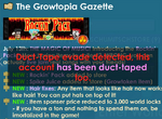 An unsuccessful attempt in evading a Duct Tape with a second account.