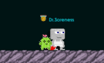 A player wearing the Prickly Pet.