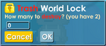 Trash pop-up dialog
