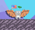 A player wearing the DIY Wings