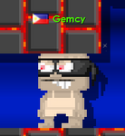 A player with the Swordsman's Mask equipped.