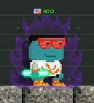 A player with a Purple Aura equipped.