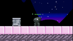 A player wearing the full Xenoid set.