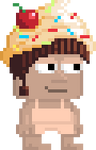 A player wearing the Cupcake Hat.