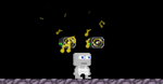 A player with the Floating Speakers equipped.