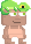 A player wearing the Lucky Lizard Hat.