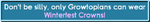 The text box that appears when the player attempts to use a Winterfest Paper Crown on Growch.