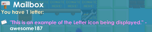 Letter icon displayed on a Mailbox